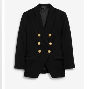 Black Blazer with Gold Buttons